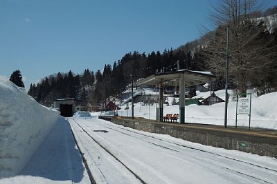 島式ホームと格納庫もあります